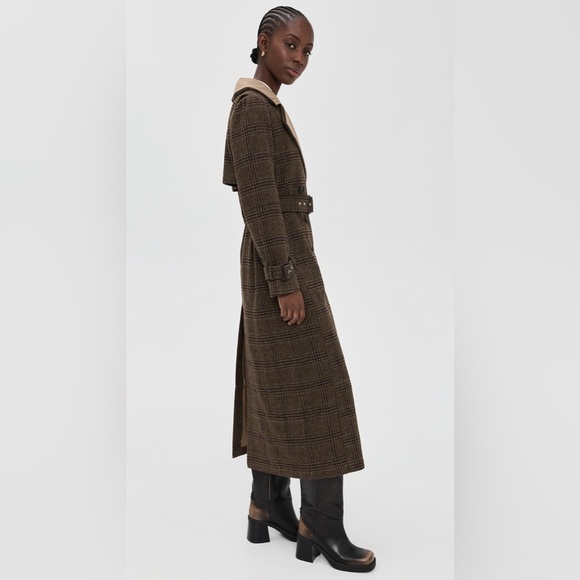 Avec Les Filles Double Layered Trench Coat - Picture 5 of 9